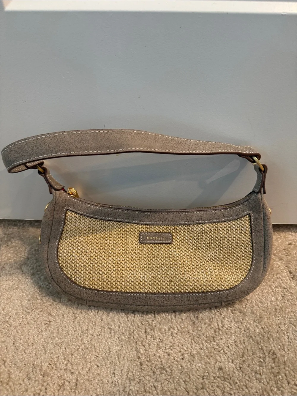 Hammitt BECKER SML - Pewter Raffia/Brushed Gold - Picture 5 of 8